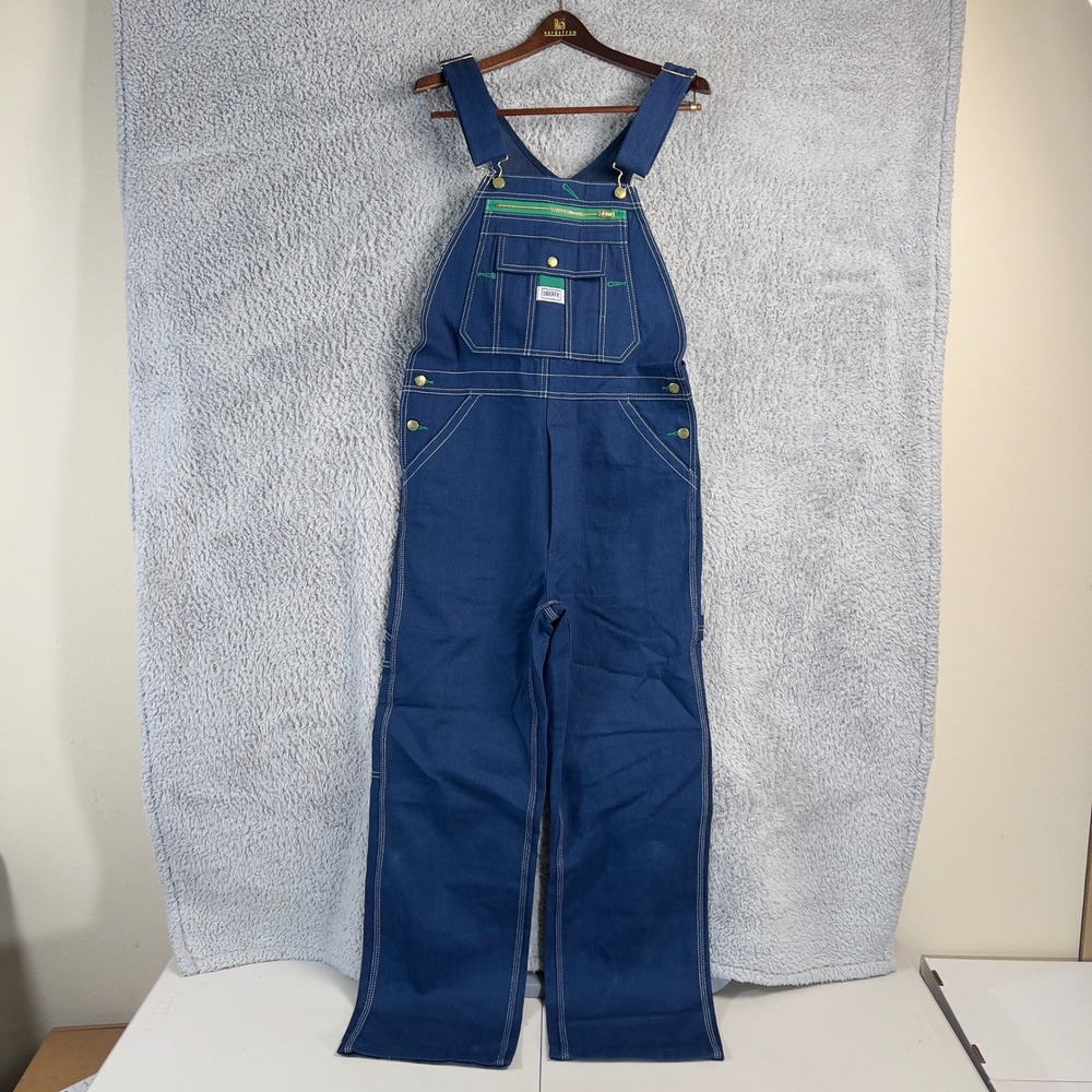 Liberty Bib Overalls Mens 32x32 Rigid Denim Dark Blue 1806DB Workwear Carpenter